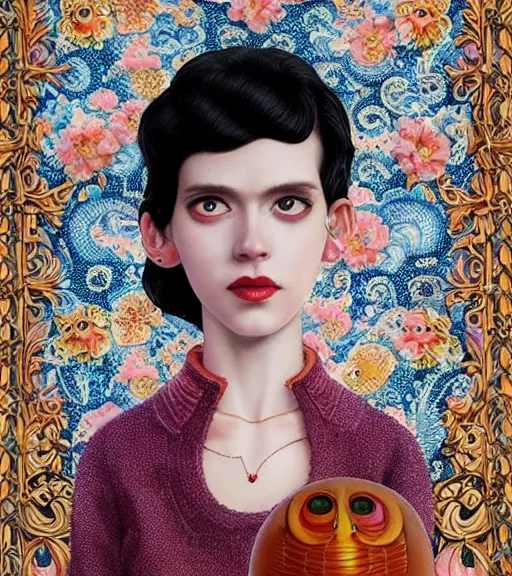 Prompt: beautiful girl, short black curly hair, round face : : by martine johanna and simon stalenhag and chie yoshii and casey weldon and guillermo del toro : : ornate, dynamic, particulate, rich colors, intricate, elegant, highly detailed, centered, artstation, smooth, sharp focus, octane render, 3 d