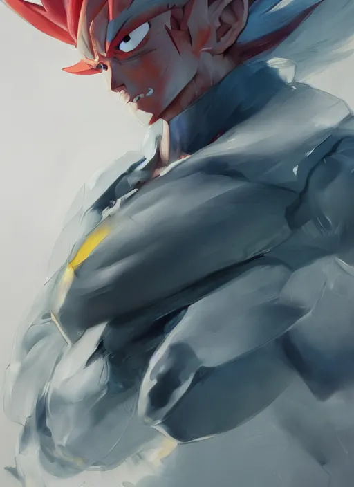 Image similar to semi reallistic gouache gesture painting, by yoshitaka amano, by ruan jia, by Conrad roset, by dofus online artists, detailed anime 3d render of goku super sayian3 , goku, portrait, cgsociety, artstation, rococo mechanical, Digital reality, sf5 ink style, dieselpunk atmosphere, gesture drawn