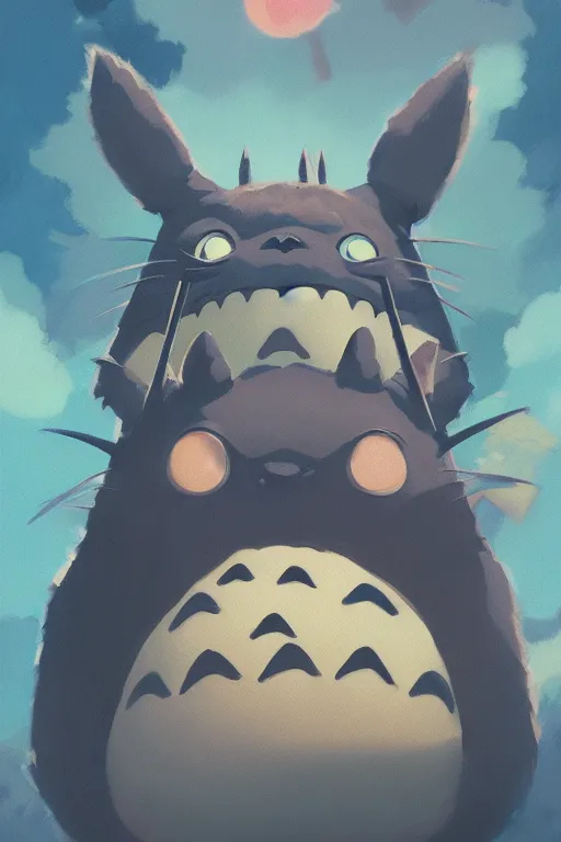 Image similar to Totoro portrait, by Jesper Ejsing, RHADS, Makoto Shinkai and Lois van baarle, ilya kuvshinov, rossdraws global illumination