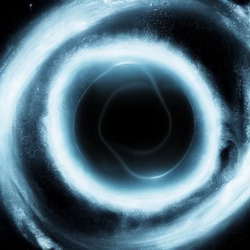 Image similar to bitcoin as a black hole in interstellar