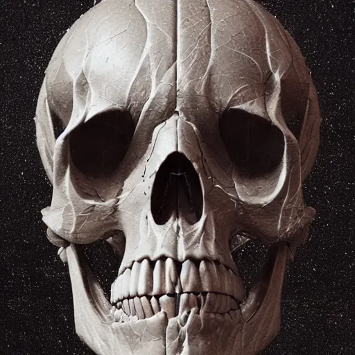 Image similar to portrait_of_a_melting_skull._intricate_abstract._intricate_artwork._by_Tooth_Wu_wlop_beeple_dan_mumford._octane_render_trending_on_artstat