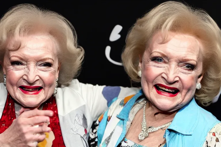 Prompt: betty white as mike tyson