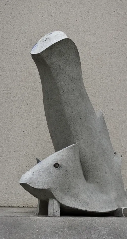 Image similar to a brutalist concrete whale sculpture, highly detailed, pentax photograph