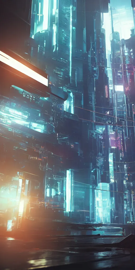 Image similar to concept art, supercomputer on the wrist, cyberpunk style, backlight, future technology, smooth lines, high detail, 8 k, octane rendering, unreal engine.