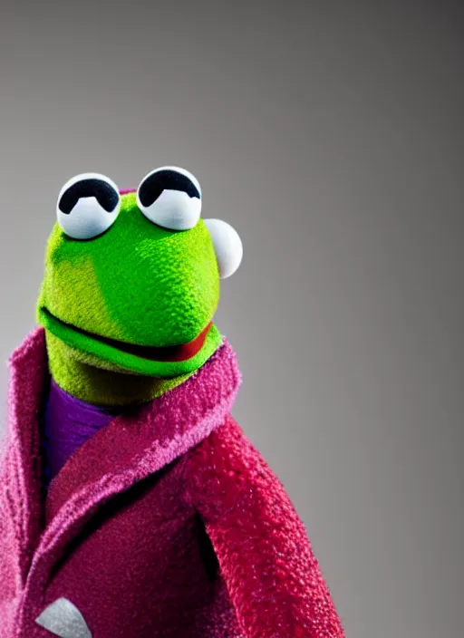 Image similar to studio portrait still of muppet!!!!! loki!!!!!! from avengers infinity war as a muppet muppet as a muppet, 8 k, studio lighting, key light,