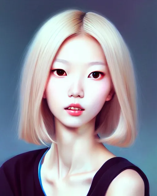 Prompt: portrait of Soo Joo Park as Anime girl cute-fine-face, blonde hair, pretty face, realistic shaded Perfect face, fine details. Anime. realistic shaded lighting by Ilya Kuvshinov Giuseppe Dangelico Pino and Michael Garmash and Rob Rey