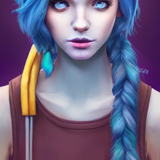 Abigail from stardew valley, purple hair, blue eyes, | Stable Diffusion ...