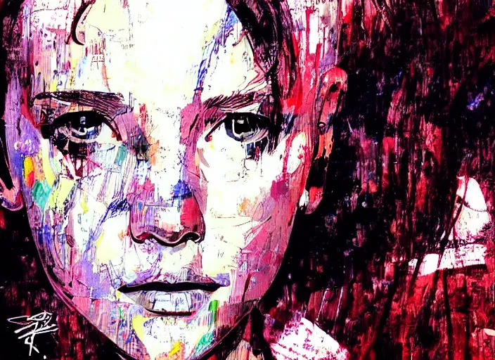 Image similar to a highly detailed beautiful portrait of millie bobby brown by yoji shinkawa