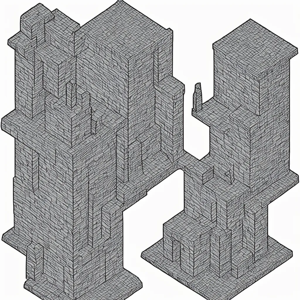 Image similar to isometric - wizard - tower - tile - lineart. png