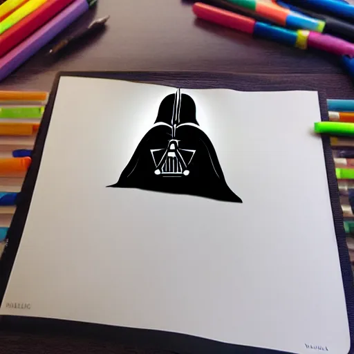 Image similar to Darth Vader studying at school, photo realistic, award-winning, highly-detailed