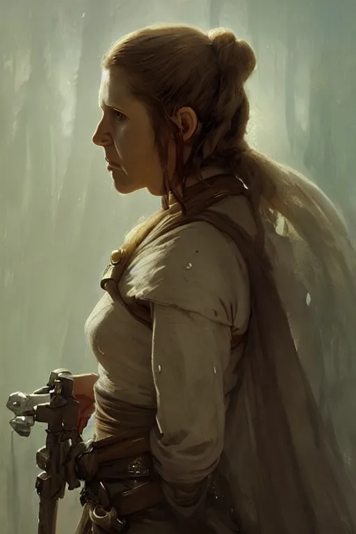 Prompt: young carrie fisher, battle warrior, lord of the rings, tattoos, decorative ornaments, by carl spitzweg, ismail inceoglu, vdragan bibin, hans thoma, greg rutkowski, alexandros pyromallis, perfect face, fine details, realistic shading, photorealism