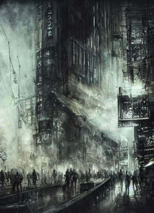 Image similar to portrait, a city rioting, watercolor, dramatic lighting, cinematic, establishing shot, extremely high detail, foto realistic, cinematic lighting, pen and ink, intricate line drawings, by Yoshitaka Amano, Ruan Jia, Kentaro Miura, Artgerm, post processed, concept art, artstation, matte painting, style by eddie mendoza, raphael lacoste, alex ross