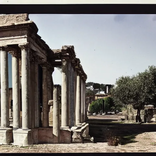 Prompt: Beautiful Promotional Photograph of ancient Roman McDonalds, wideshot,longshot,fullshot.