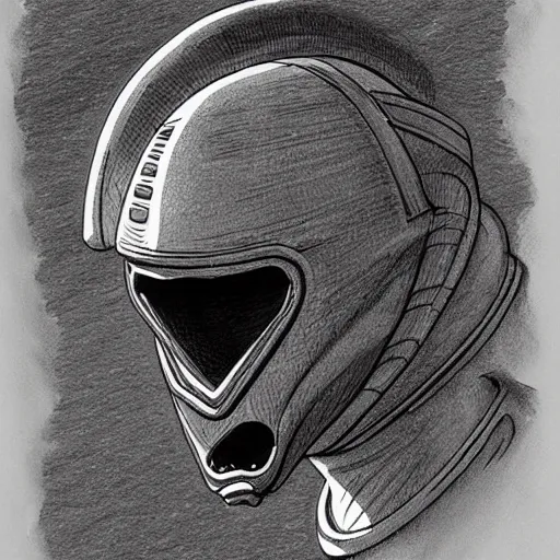 Image similar to Hand drawn illustration of a space alien, by James Gurney in the style of a pencil sketch.