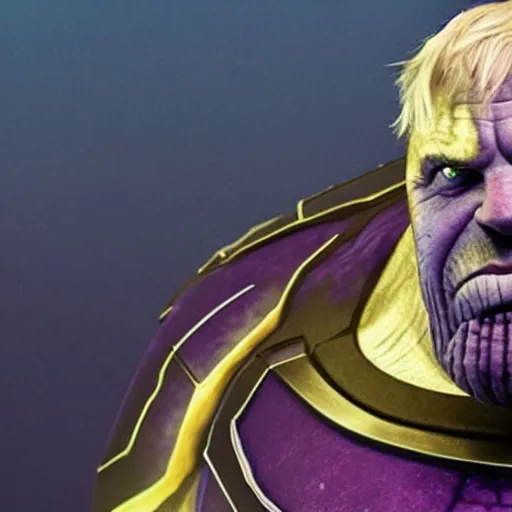 Image similar to boris johnson as thanos, reality, 8 k,