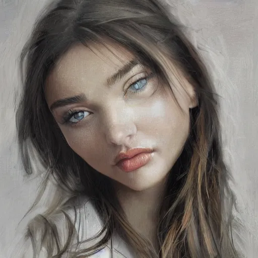 Image similar to Miranda Kerr, portrait, by wlop