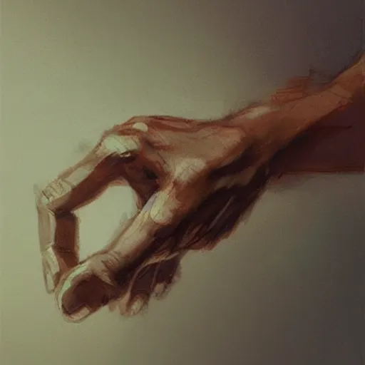 Image similar to human hand sketch, painting by Craig Mullins, 4k, octane, digital painting, artstation, concept art, sharp focus, illustration, art by artgerm and greg rutkowski and alphonse mucha,