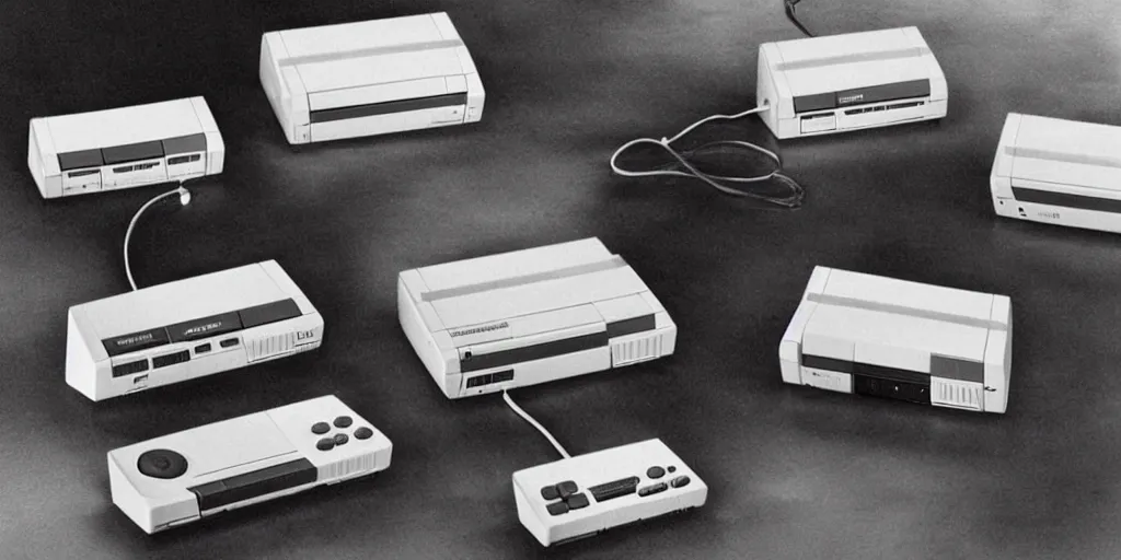 Prompt: The Nintendo Genesis console, 1988