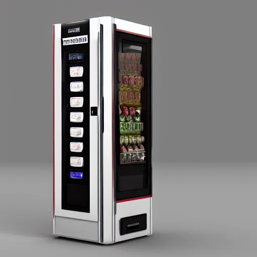 Prompt: berlusconi shaped vending machine, 3 d octane render, unreal engine 5, 8 k, trending on artstation