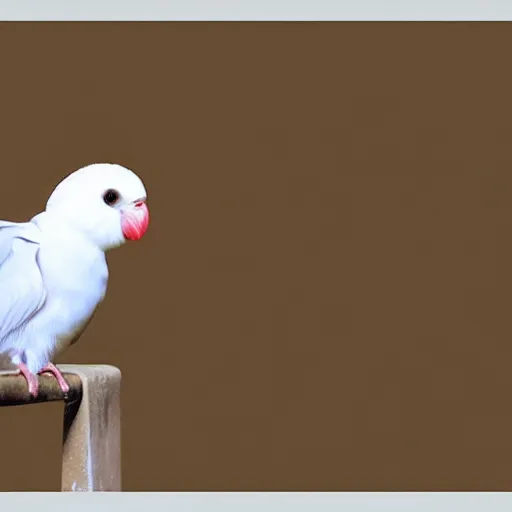 Prompt: an adorable white cockatiel tweeting super loud because it is bored, adorable digital art