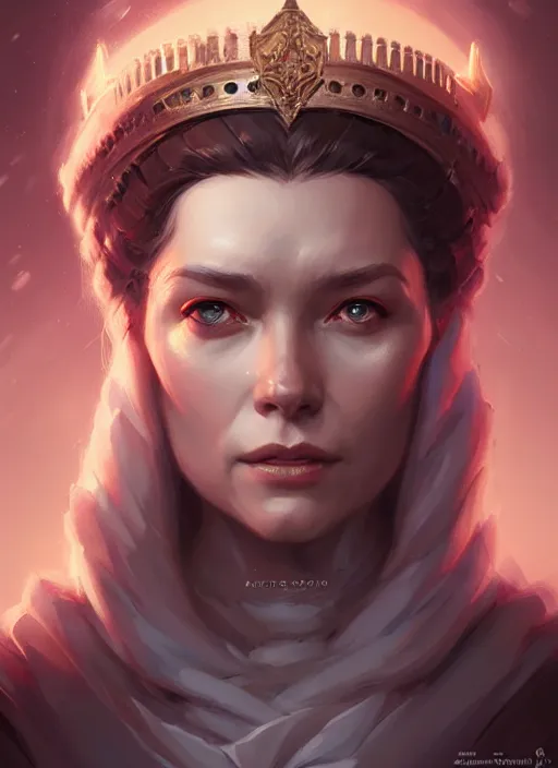 Image similar to scandinavian empress, portrait, art by artgerm and greg rutkowski and magali villeneuve, d & d, fantasy, highly detailed, portrait, digital painting, trending on artstation, concept art, sharp focus, illustration