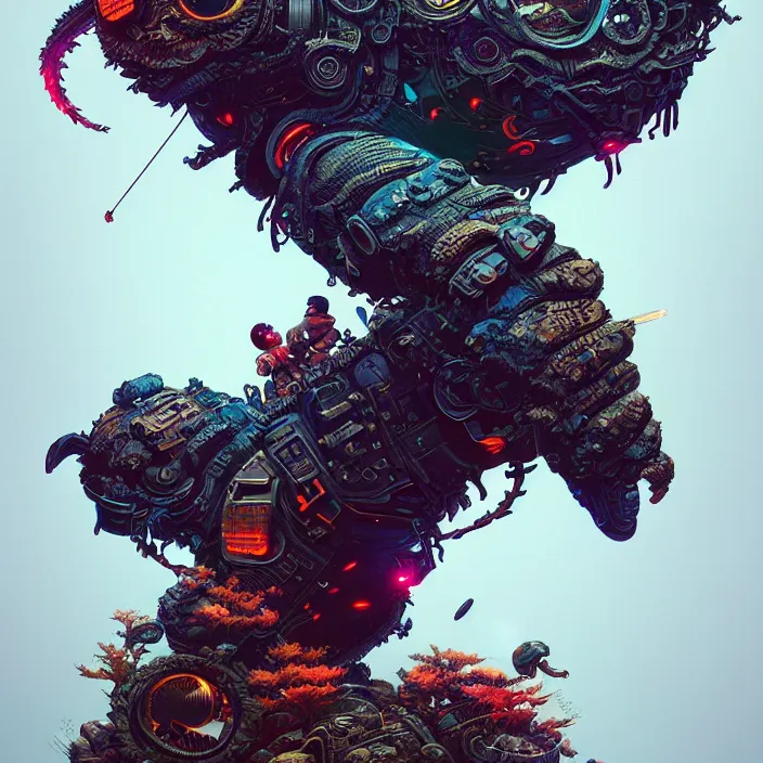 Image similar to Hootie & the Blowfish. intricate abstract. intricate artwork. by Tooth Wu, wlop, beeple, dan mumford. octane render, trending on artstation, greg rutkowski, very coherent symmetrical artwork. cinematic, hyper realism, high detail, octane render, 8k, iridescent accents, deep blacks