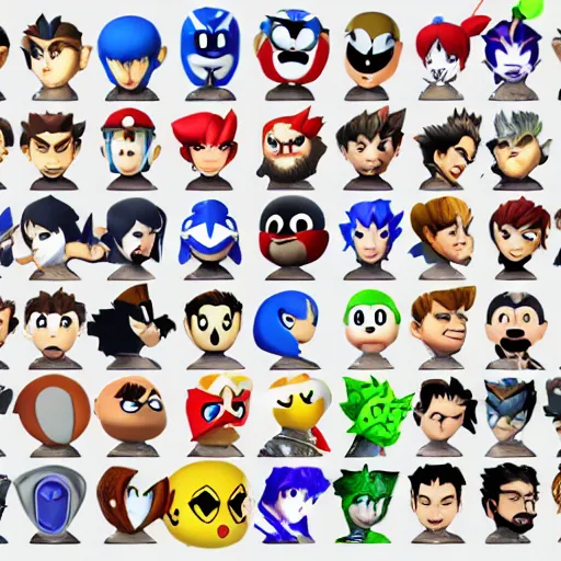 Prompt: smash bros character rosters