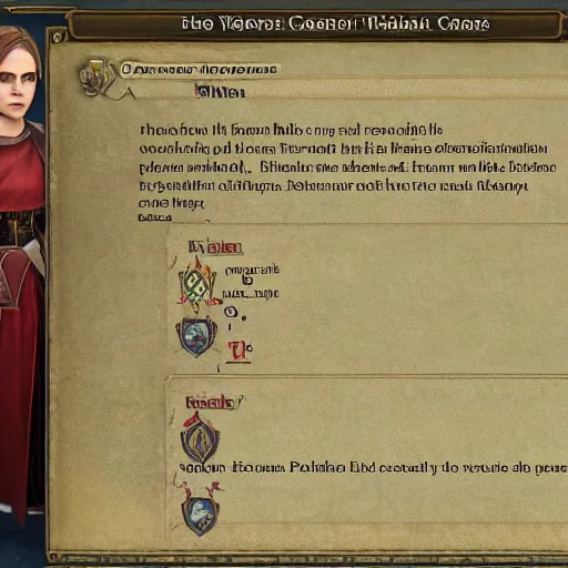 Emma Watson In Crusader Kings 3 | Stable Diffusion