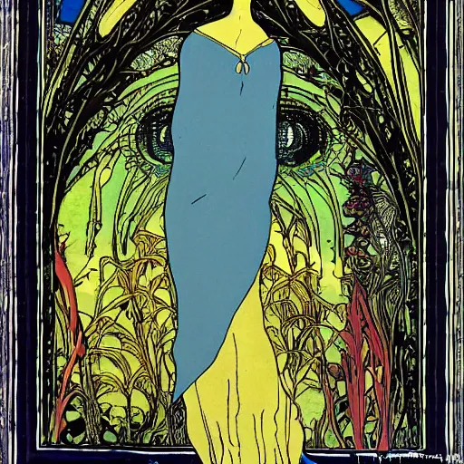 Image similar to nausicaa of the valley of the wind by Harry Clarke