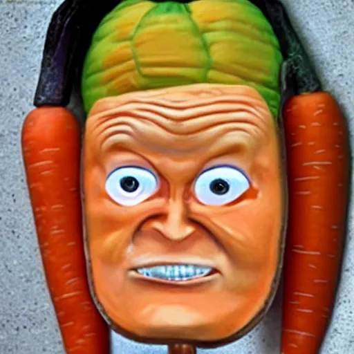 Image similar to carrot with connan o brien face caricature