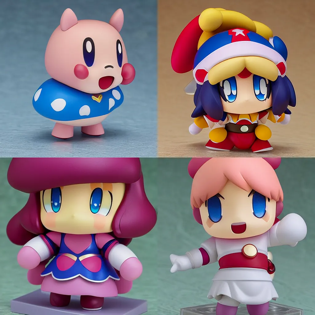 Prompt: Kirby's Dreamland nendoroid, photograph, detailed