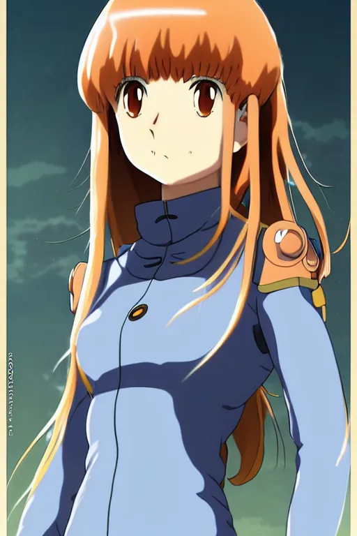 Image similar to anime art full body portrait character nausicaa concept art, anime key visual of elegant young female, brown hair and large eyes, finely detailed perfect face delicate features directed gaze, sunset in a valley, trending on pixiv fanbox, studio ghibli, extremely high quality artwork by kushart krenz cute sparkling eyes