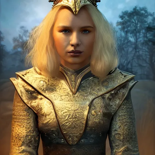 Prompt: the elder scrolls vi, majestic, gracious regal blonde female nord jarl portrait, palatial garden mysterious, mysterious atmospheric lighting, painted, intricate, volumetric lighting, beautiful, rich deep colours masterpiece, golden hour, golden ratio, sharp focus, ultra detailed, by mark kent, jordan lamarre - wan, igor kieryluk, maxim verehin, miranda meeks