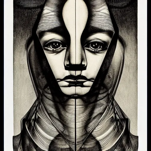 Image similar to lithography and etching polish poster conceptual figurative post - morden monumental portrait, illusion surreal art, highly conceptual figurative art, intricate detailed illustration, controversial poster art, polish poster art, geometrical drawings, no blur