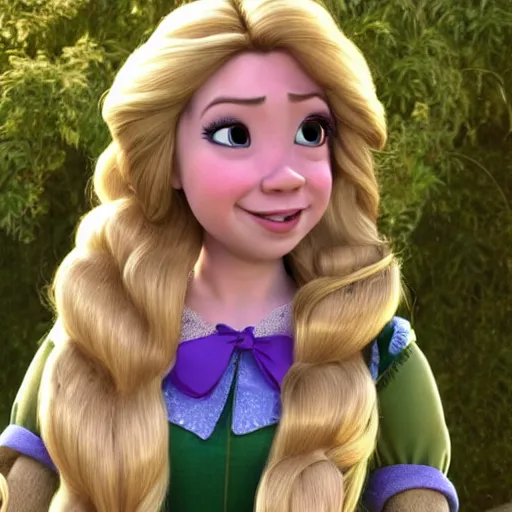 prompthunt: Jennette McCurdy as Rapunzel in disney tangled live action, 8k  full HD photo, cinematic lighting, anatomically correct, oscar award  winning, action filled, correct eye placement