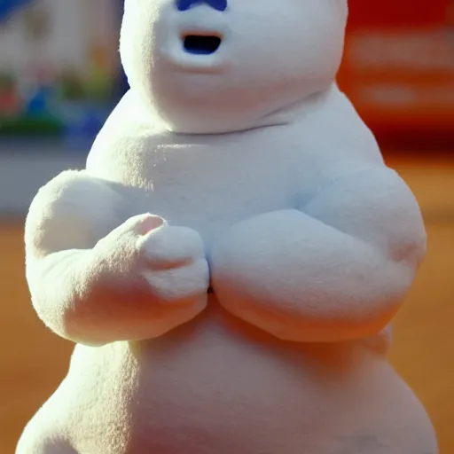 Prompt: An angry Pillsbury Doughboy.