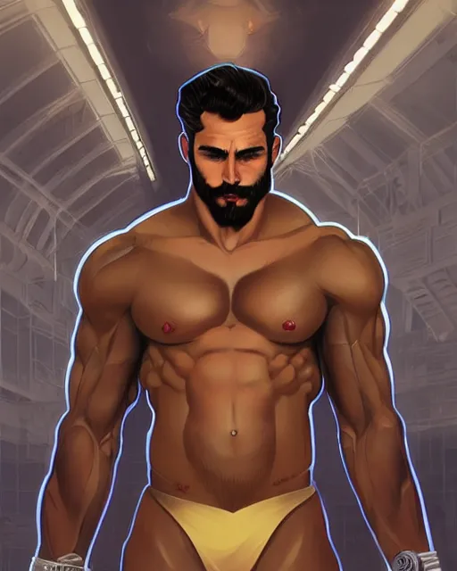 Image similar to gigachad luigi bodybuilder in a expensive suit by ilya kuvshinov, ernest khalimov body by krista sudmalis, fantasy character portrait, futuristic background by laurie greasley, ultra realistic, concept art, intricate details, elegent, digital painting, smooth, sharp focus, illustration, art by artgerm and greg rutkowski and alphonse mucha, artstation