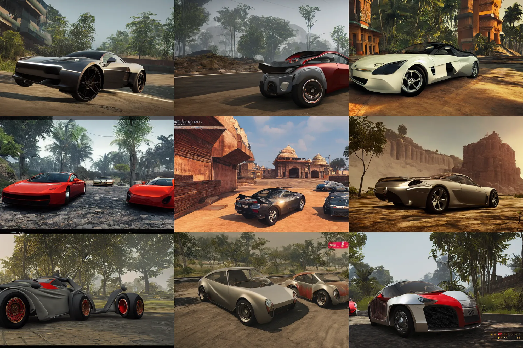 Prompt: modern car in indian style design, cryengine