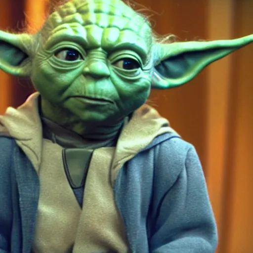 Image similar to yoda wearing a star trek uniform, photo, 8k