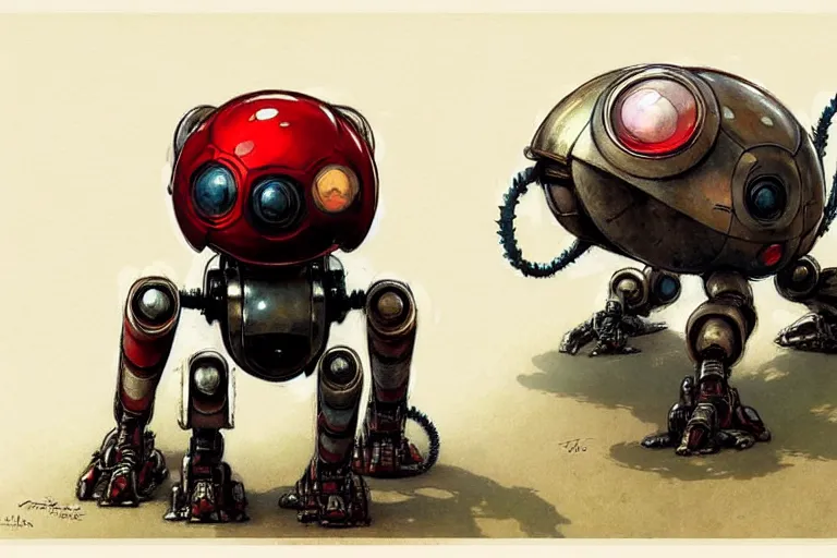 Prompt: adventurer ( ( ( ( ( 1 9 5 0 s retro future robot tachikoma. muted colors. ) ) ) ) ) by jean baptiste monge!!!!!!!!!!!!!!!!!!!!!!!!! chrome red