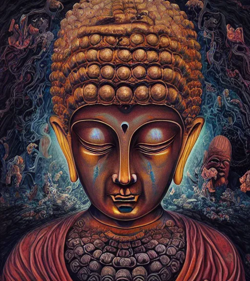 portrait, nightmare anomalies, buddha by dariusz | Stable Diffusion ...