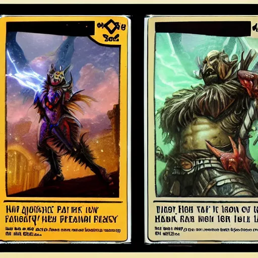 Image similar to fantasy art trading cards by frank freazetta