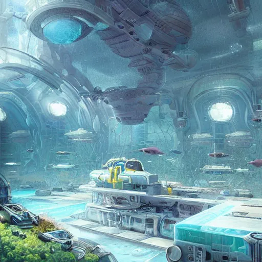 Image similar to underwater city, concept art by chris labrooy, cgsociety, retrofuturism, sci - fi, concept art, futuristic