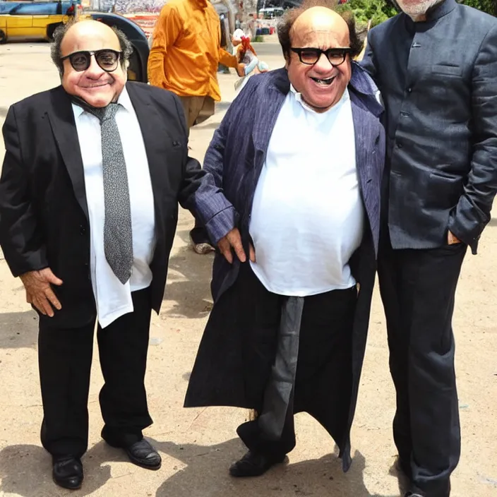 Image similar to danny devito with an indian man