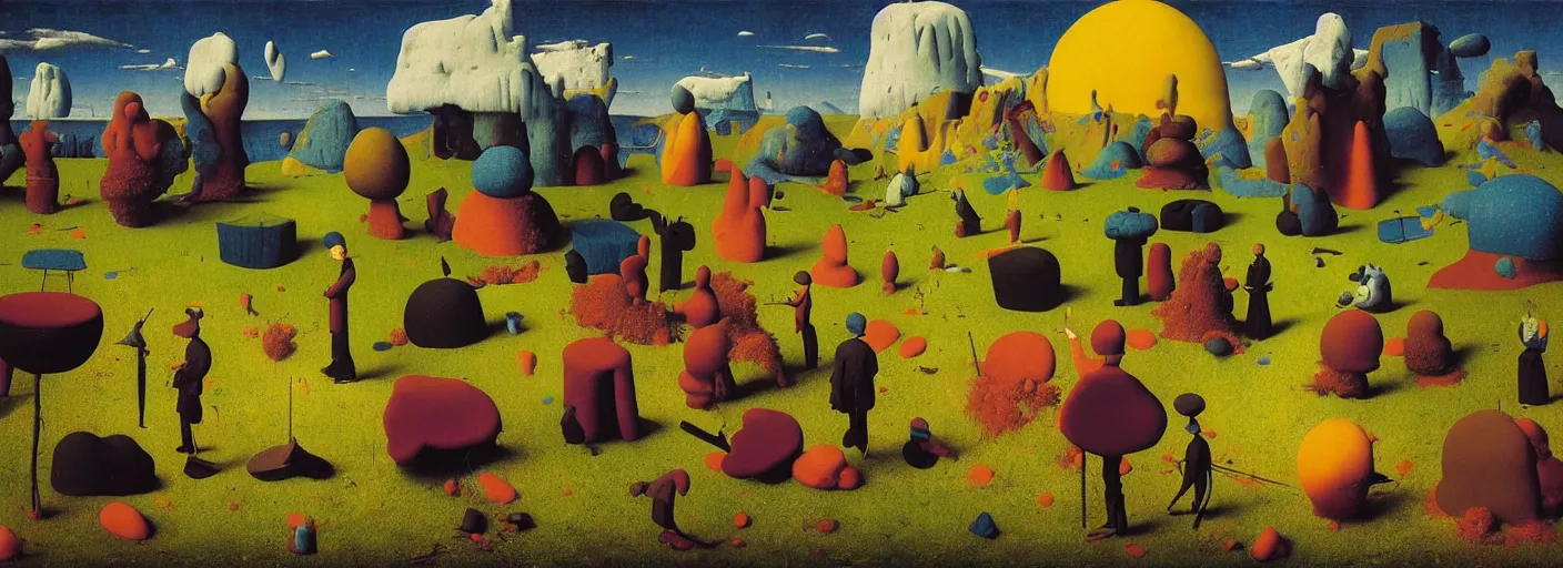 Prompt: sponge sculpture of surreal colorful landscape, very coherent and colorful high contrast masterpiece by norman rockwell franz sedlacek hieronymus bosch dean ellis simon stalenhag rene magritte gediminas pranckevicius, dark shadows, sunny day, hard lighting,