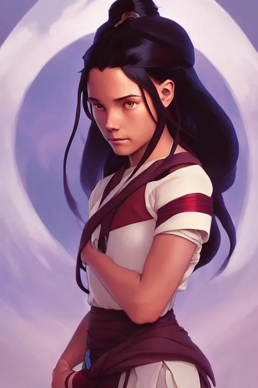 Image similar to Katara from avatar the last airbender, fantasy, intricate, elegant, highly detailed, digital painting, artstation, concept art, matte, sharp focus, illustration, art by Artgerm and Greg Rutkowski and Alphonse Mucha