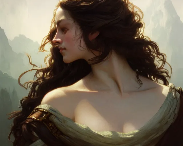 Image similar to photography of gustave courbet, deep focus, d & d and mtg, fantasy, intricate, elegant, highly detailed, digital painting, artstation, concept art, matte, sharp focus, illustration, hearthstone, art by artgerm and greg rutkowski and alphonse mucha