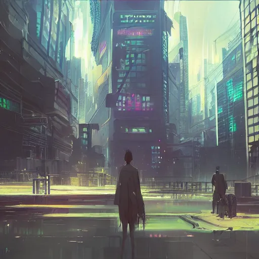 Prompt: an underground cyberpunk city by Makoto Shinkai, empty, epic composition, detailed background