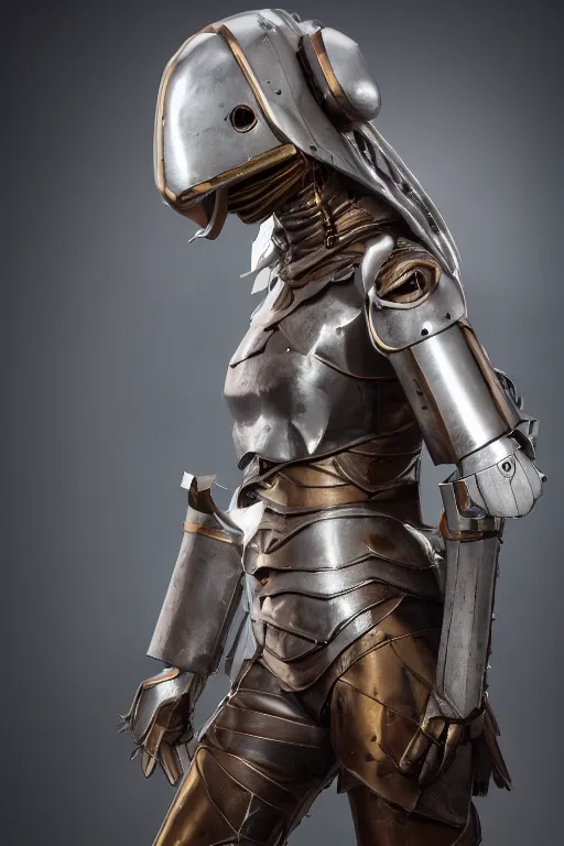 Image similar to a female DND warforged, high resolution film still, 8k, HDR colors, cosplay, studio lighting