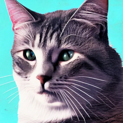Prompt: A portrait of Elon Musk as a cat, 4k art